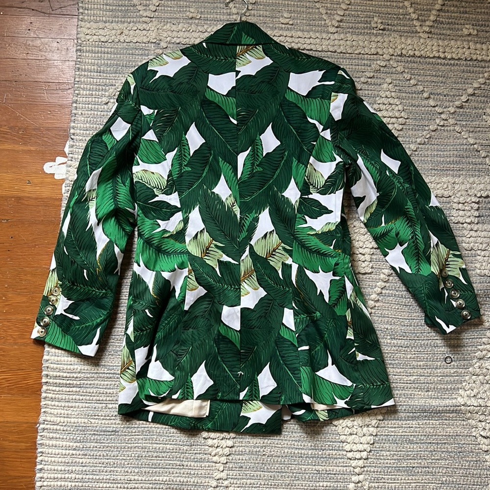 Women’s Palm Tree Print Blazer Size XL. - Picture 5 of 8